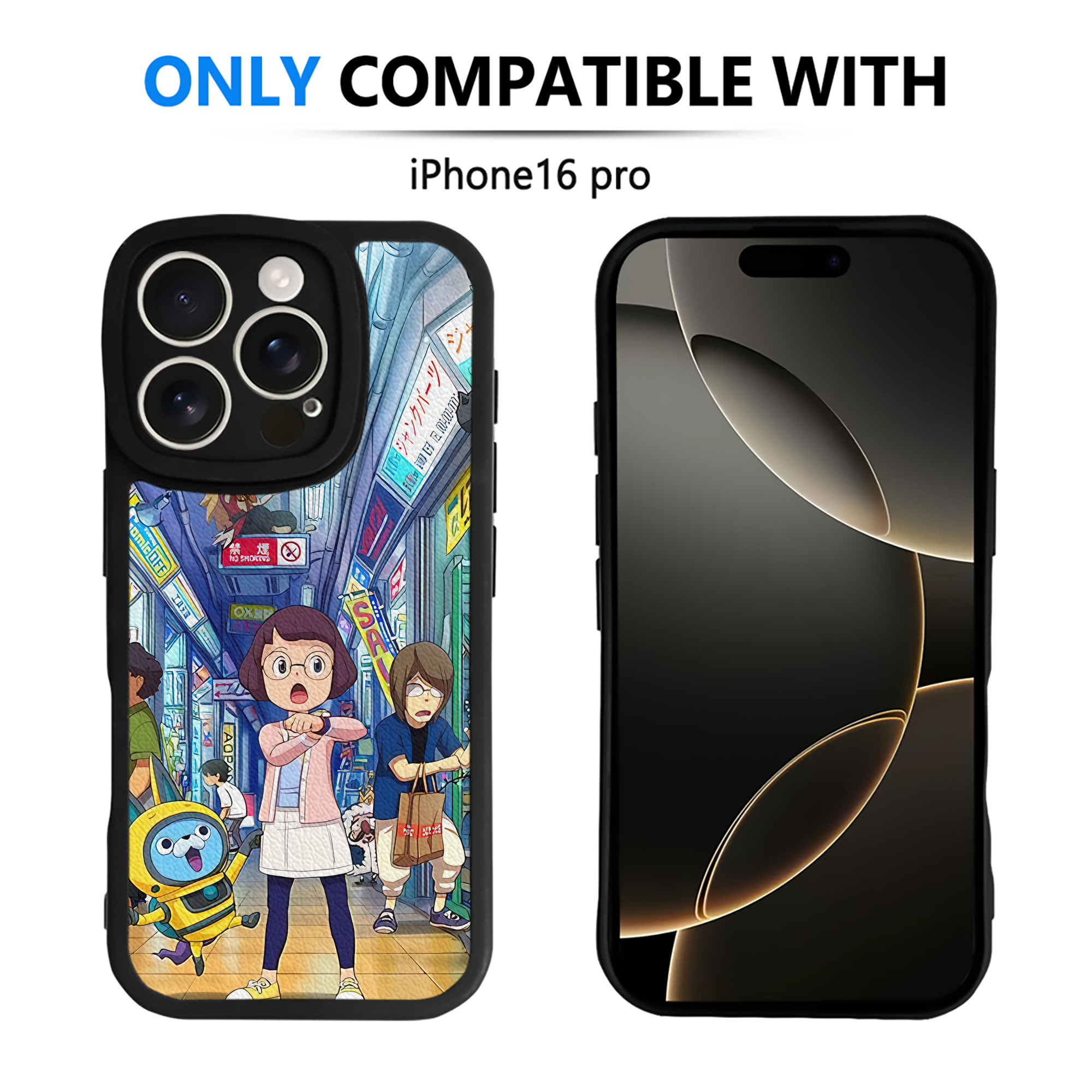 （画像用） 妖怪ウォッチ Yo-kai Watch 【iPhone 16シリーズ対応】シリコンスマホケース（レザー調） 材質：シリコン